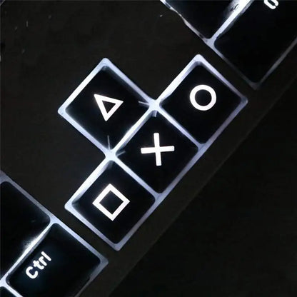 "Game On: Custom PlayStation Symbol Keycaps – Elevate Your Keyboard with Iconic Style!"