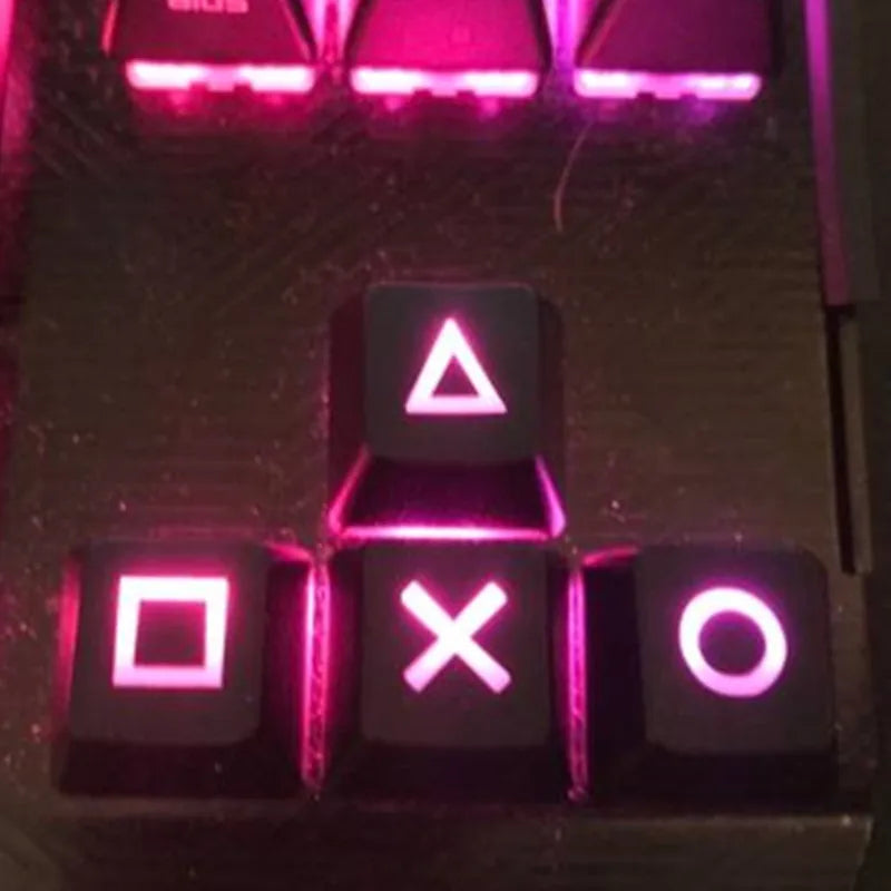 "Game On: Custom PlayStation Symbol Keycaps – Elevate Your Keyboard with Iconic Style!"